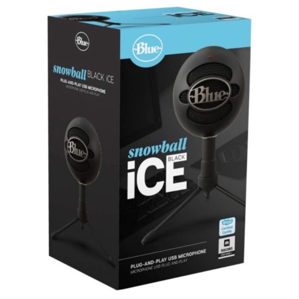 Blue Snowball Black ICE Plug-and-Play USB Microphone